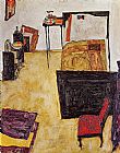 Egon Schiele Schiele's Room in Neulengbach painting